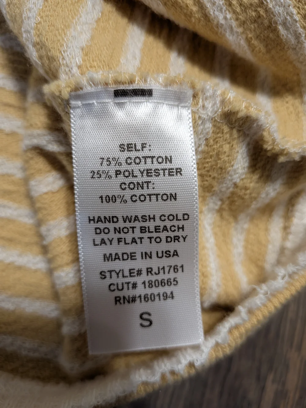 By Together Golden Harvest Yellow & White Striped Sweater